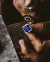 SLAETS Jewellery One-of-a-kind Blue Tanzanite and Diamonds, 18kt White Gold Rig (horloges)